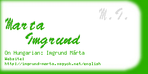 marta imgrund business card
